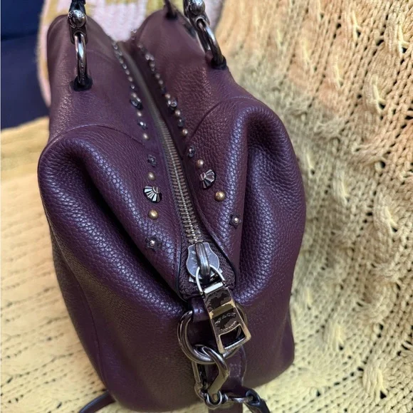 Coach Primrose Satchel In Willow Floral Oxblood Multi Color Flower - Picture 4 of 16